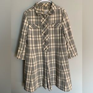 Vintage Plaid Wool Coat